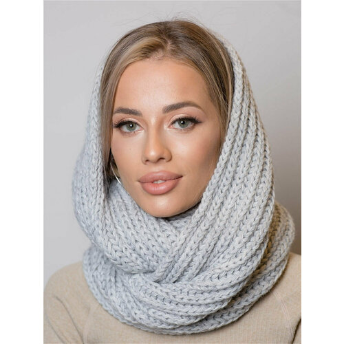 фото Снуд inverno для женщин,53х22 см, one size, светло-серый