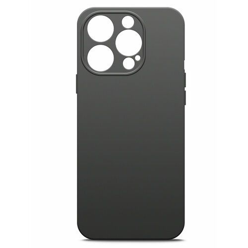 Чехол на Apple iPhone 15 Pro (Эпл Айфон 15 про), черный матовый силиконовый с защитой (бортиком) вокруг камер, Brozo чехол на apple iphone 15 эпл айфон 15 черный матовый силиконовый с защитой бортиком вокруг камер brozo