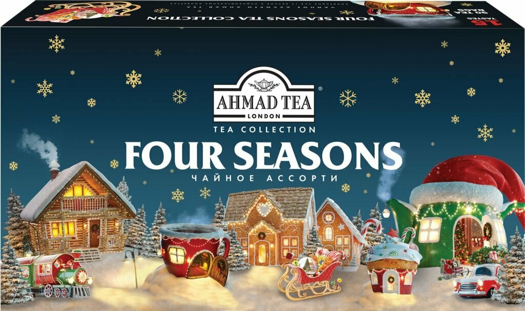 Набор чая Ahmad Tea Four Season 15 видов чая в саше 90 штук - фотография № 4