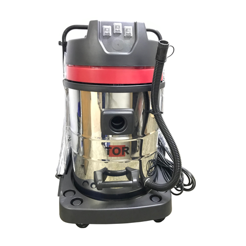 Пылесос TOR WL70-70L3B INOX для промышленных предприятий и клининга черный, серебристый, красный