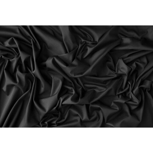 Ткань черный трикотаж (мерсеризованный) ткань трикотаж мятного цвета мерсеризованный