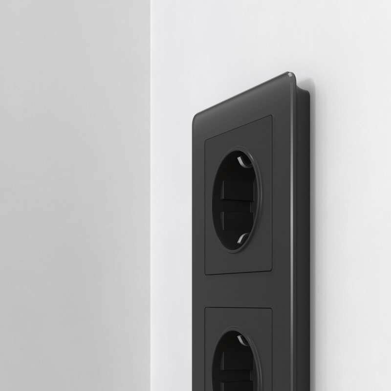 Рамка пластик 3 поста WERKEL Acrylic / W0032708 черная — фото 1