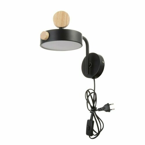 Бра с выключателем на проводе Пиатти LED 12Вт 4000К черный 15х26х16см 2916₽