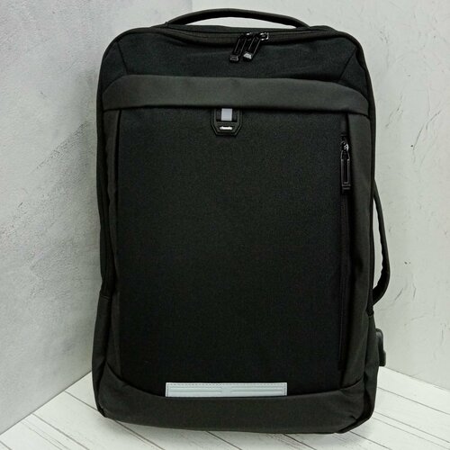 Рюкзак D-15 Черный, 46*32*13см, текстиль, 2 наружных кармана, 4 внутренних