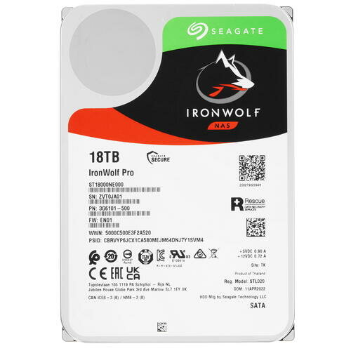 Жесткий диск 3.5 18 Tb 7200 rpm 256 Mb cache Seagate ST18000NE000 SATA II 3 Gb/s