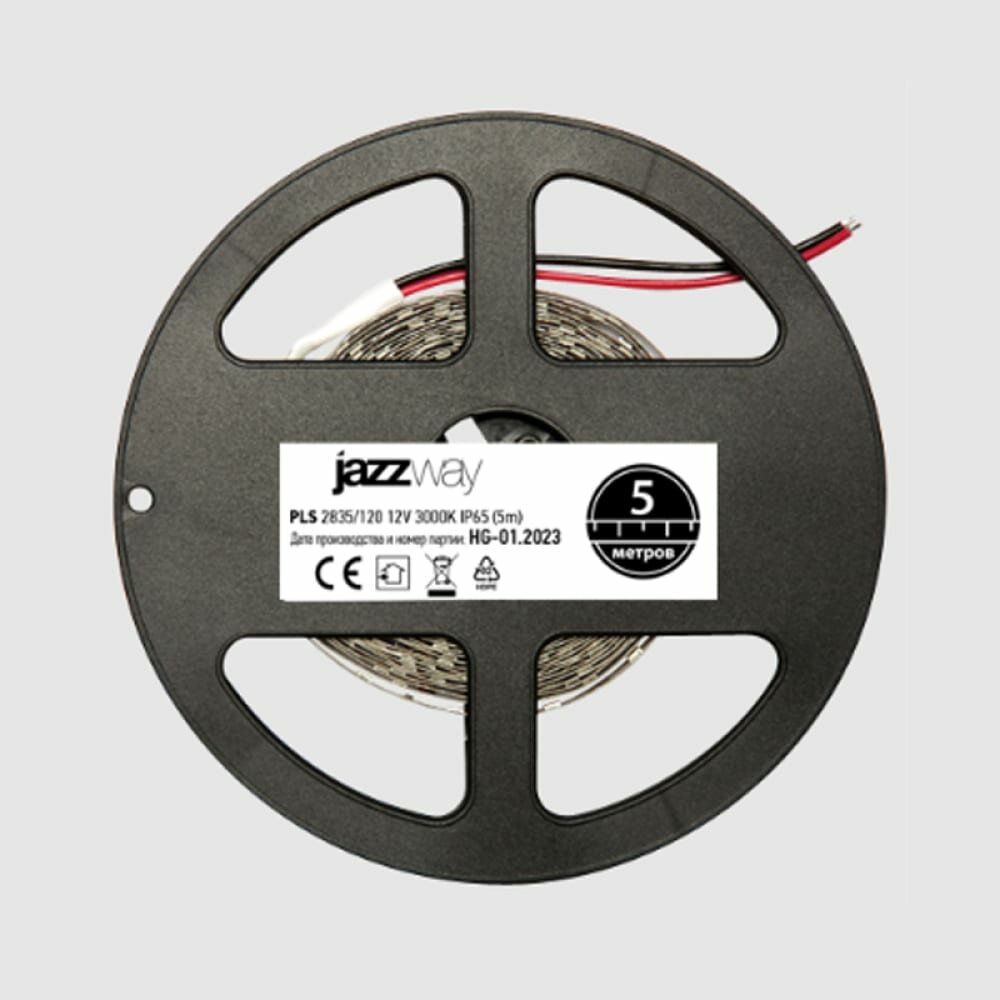 Jazzway Лента PLS 2835/120-12V- WW IP65 -5m (теплый белый)