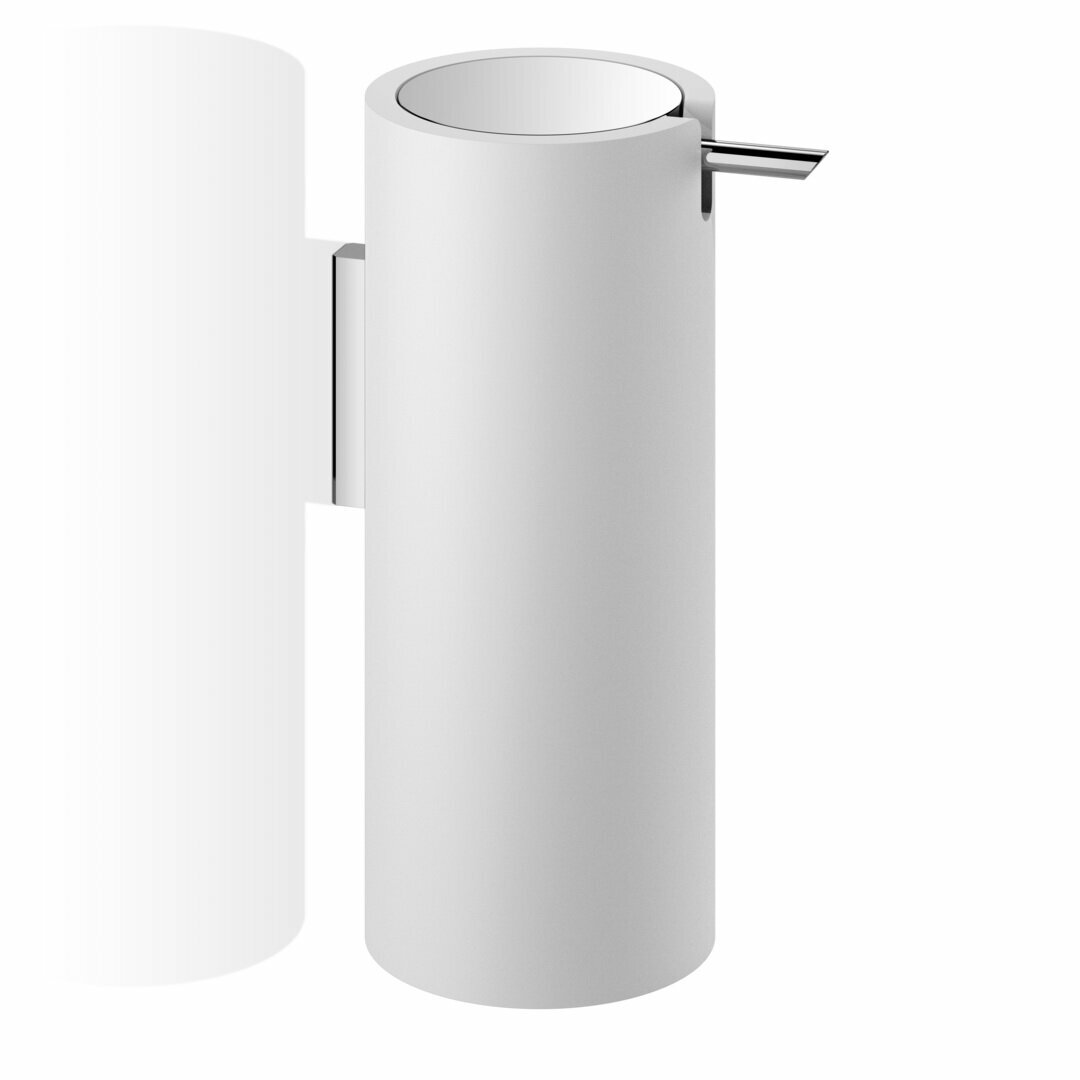 фото Дозатор для жидкого мыла Decor Walther STONE WSP настенный, цвет: белый/хром 0972254