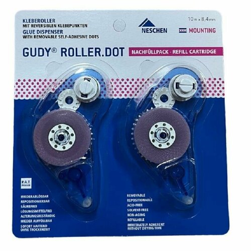 Картридж сменный для клея-роллера Neschen Gudy Roller Dot, 2шт.