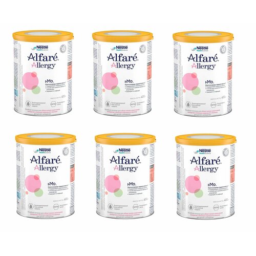 Смесь Nestle Alfare Allergy HMO с 0 месяца 400 г 6 шт cмесь nestle alfare amino hmo 400г