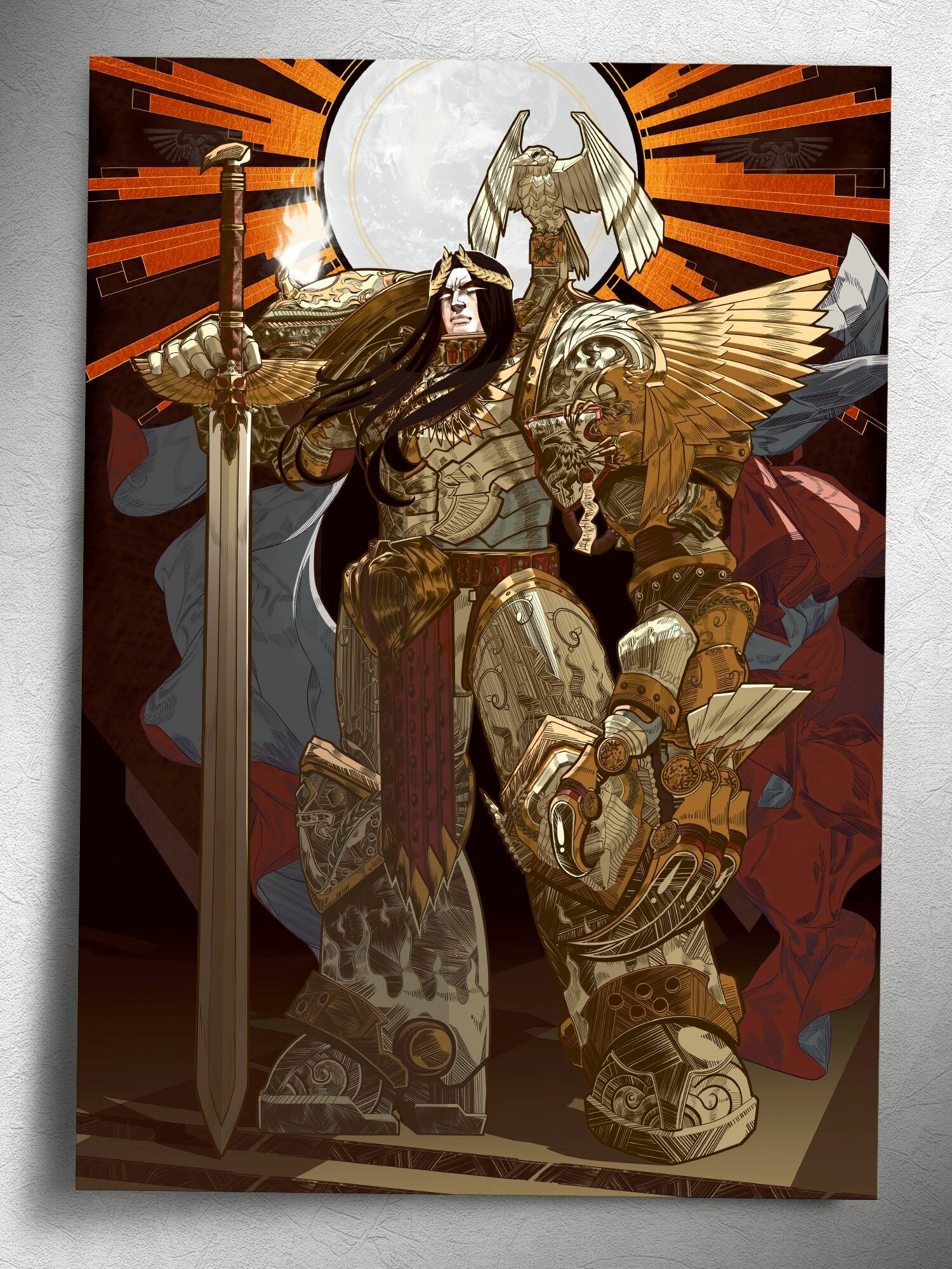 Постер: Всеми Возлюбленный Бог-Император (Вархаммер 40000, Warhammer), на А5