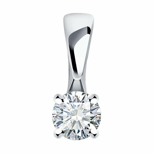 фото Подвеска diamant, белое золото, 585 проба, бриллиант