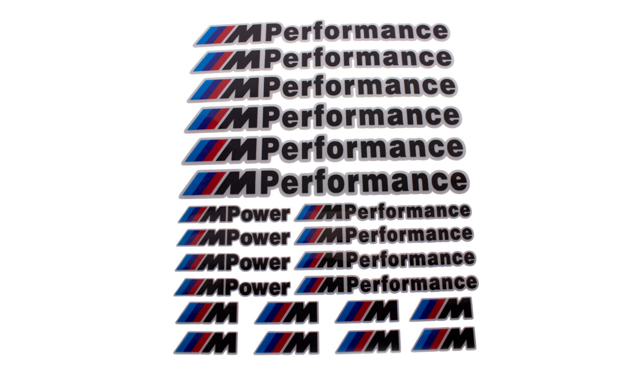 Комплект наклеек BMW M-performance черные