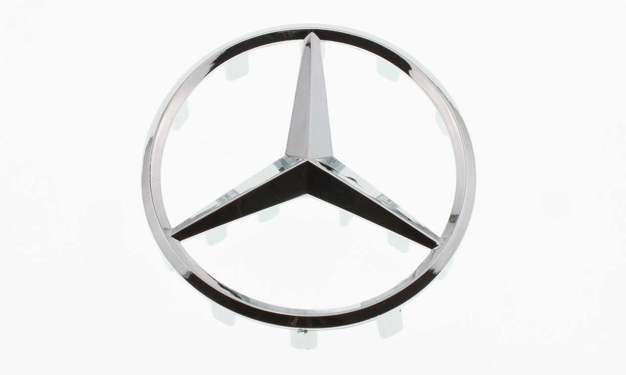 Эмблема на решетку Mercedes-Benz хром 58 мм