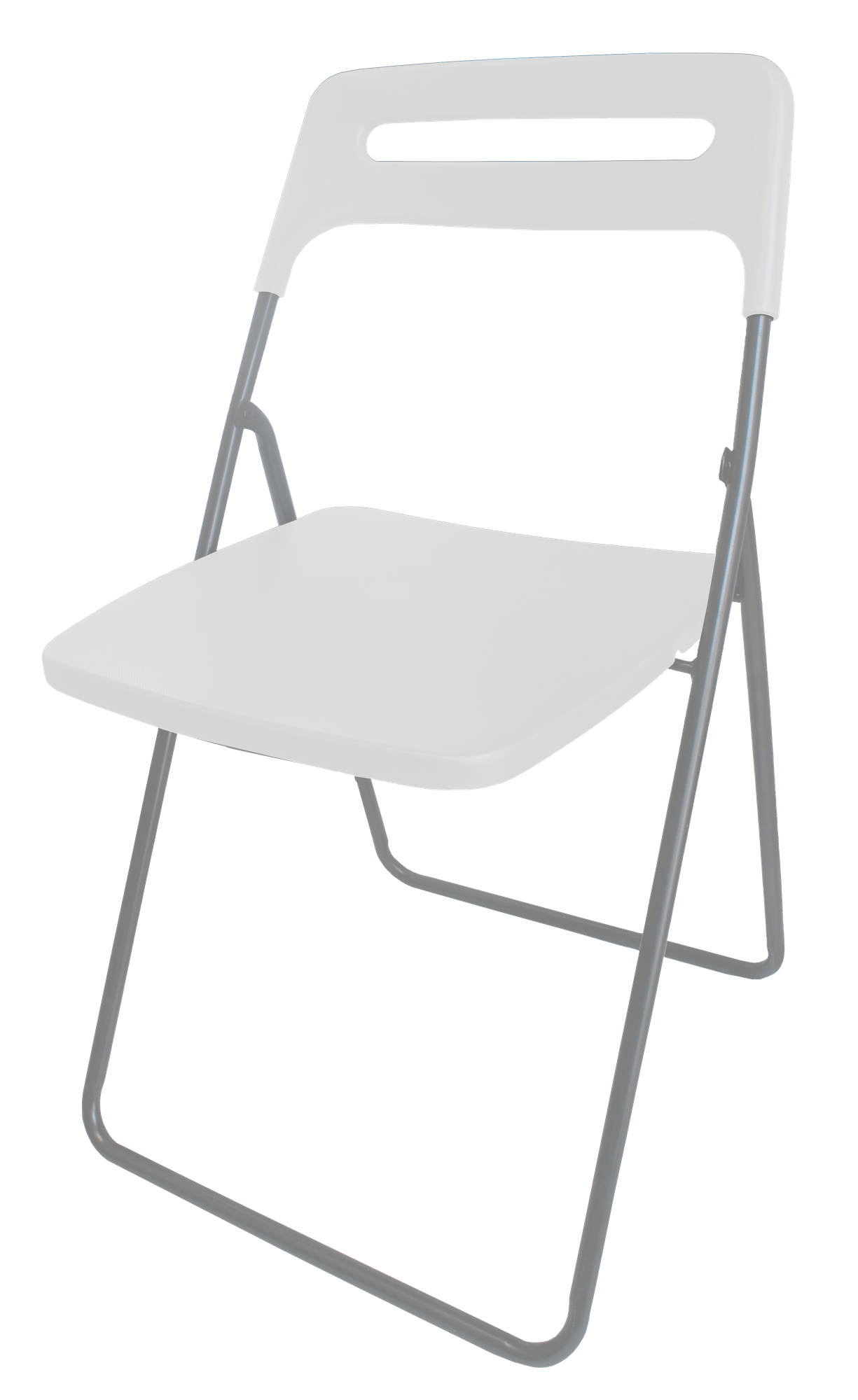 фото Стул складной 43x78x47 см ножки металл сиденье ПВХ цвет белый