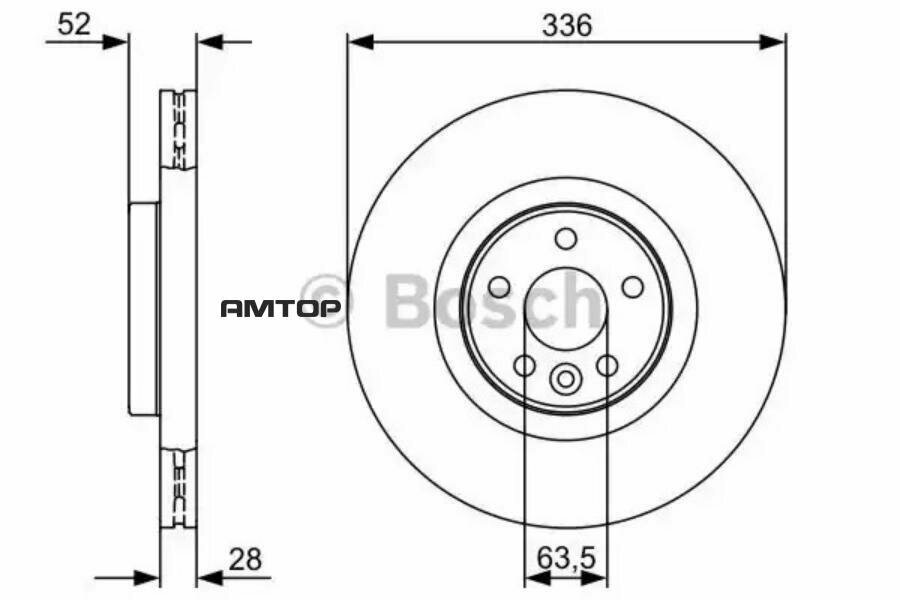 Тормозной диск Bosch - фото №3