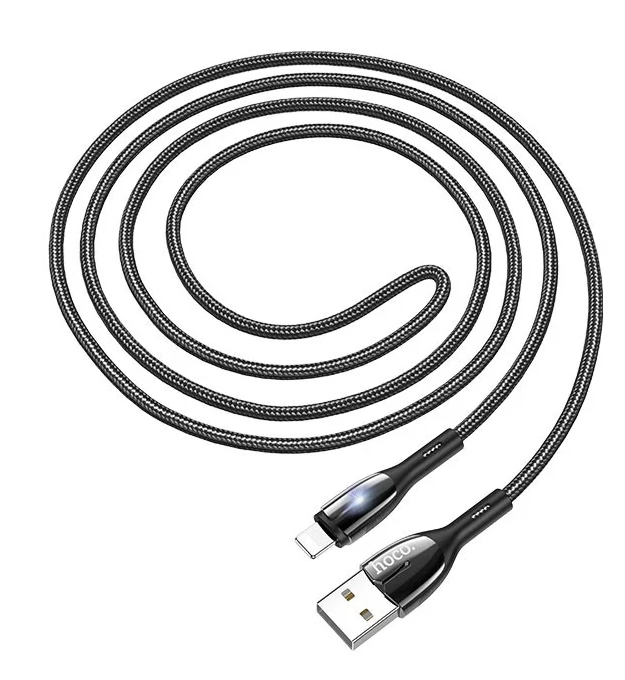 Кабель Hoco U89 Safeness USB - Lightning, 1.2 м, 1 шт, черный