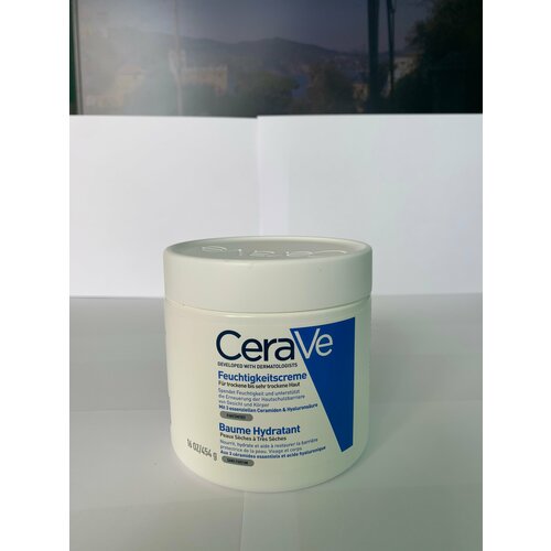CeraVe / Увлажняющий крем для сухой и очень сухой кожи, с гиалуроновой кислотой, 454 г cerave крем для лица и тела moisturising cream увлажняющий для сухой и очень сухой кожи лица и тела 50 мл