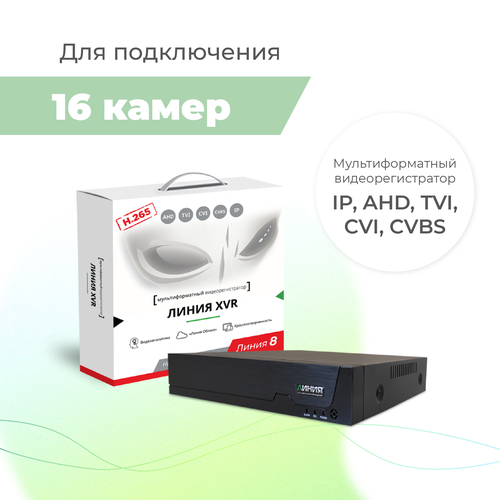 Линия XVR 16S - гибридный видеорегистратор для аналоговых TVI AHD CVI и IP-камер 3990000₽