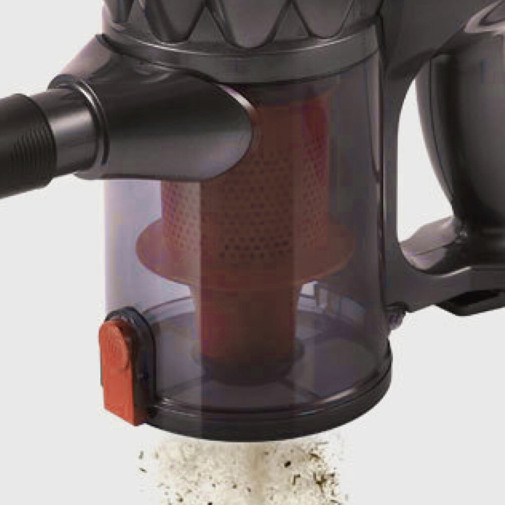Вертикальный пылесос RAF, ручной пылесос с контейнером для сухой уборки дома и мебели, 3 насадки в комплекте, черно-красный - фотография № 7