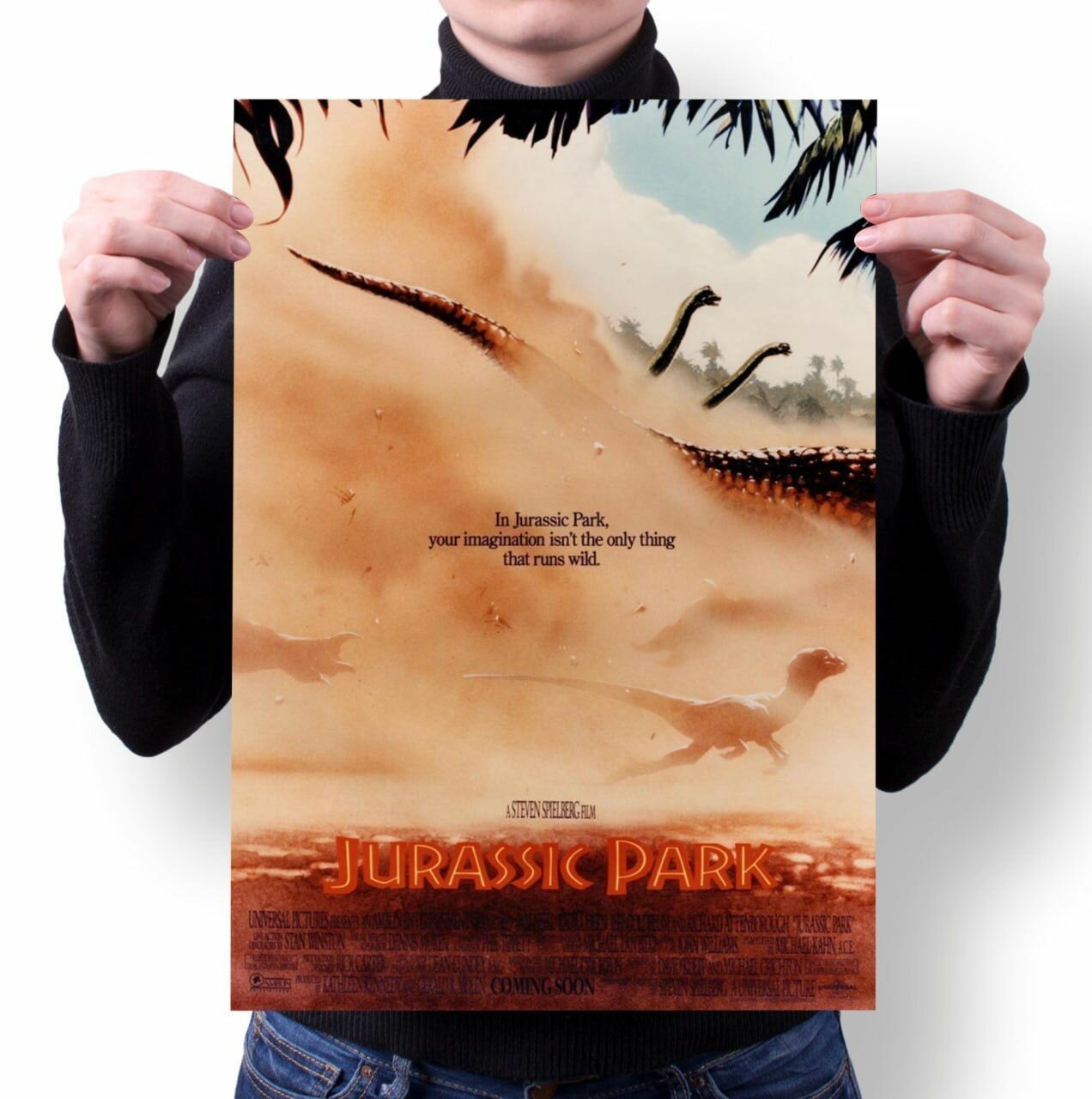Плакат А4 с принтом "Мир юрского периода" на фотобумаге