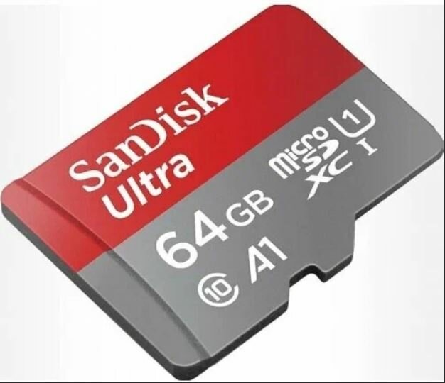 Карта памяти SanDisk 64GB microSDXC Class 10 Ultra UHS-I A 1 (140 Mb/s) без адаптера