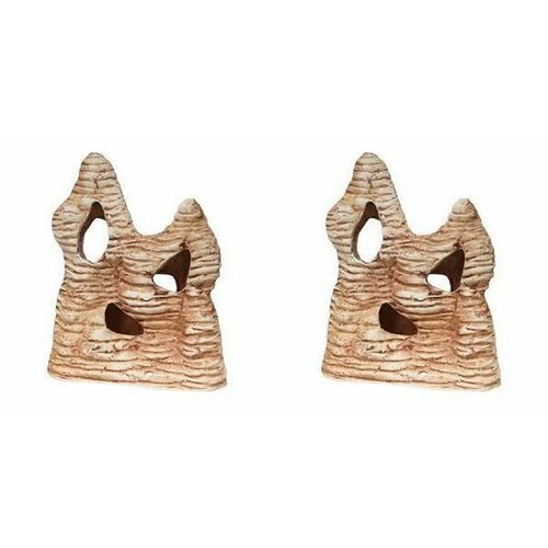 Орловская керамика Декорация для аквариума Скала средняя, 17,5х15х7,5 см, 2 шт