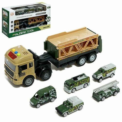 Грузовик инерционный Армия трансформируется свет звук 2144₽