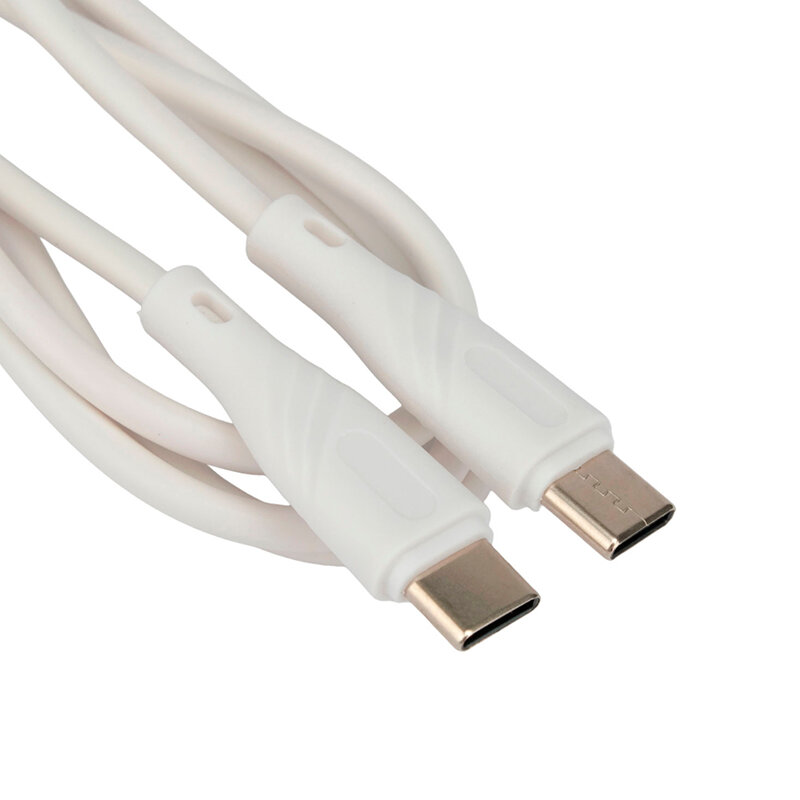 Кабель интерфейсный USB 2.0 Cablexpert Type-C/Type-C, Classic 0.1, 3A, 60Вт, PD/QC3.0, медь, 2м, белый, коробка - фото №2