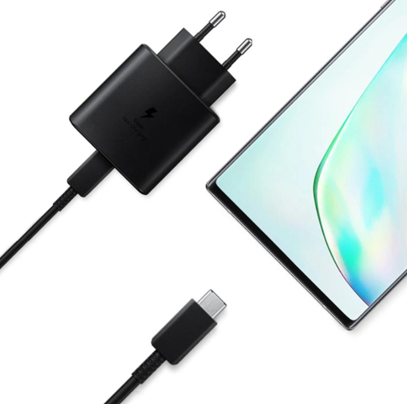 Зарядное устройство для Samsung с кабелем USB Type-C / Адаптер питания Super Fast Charging 45W / Быстрая зарядка 45W