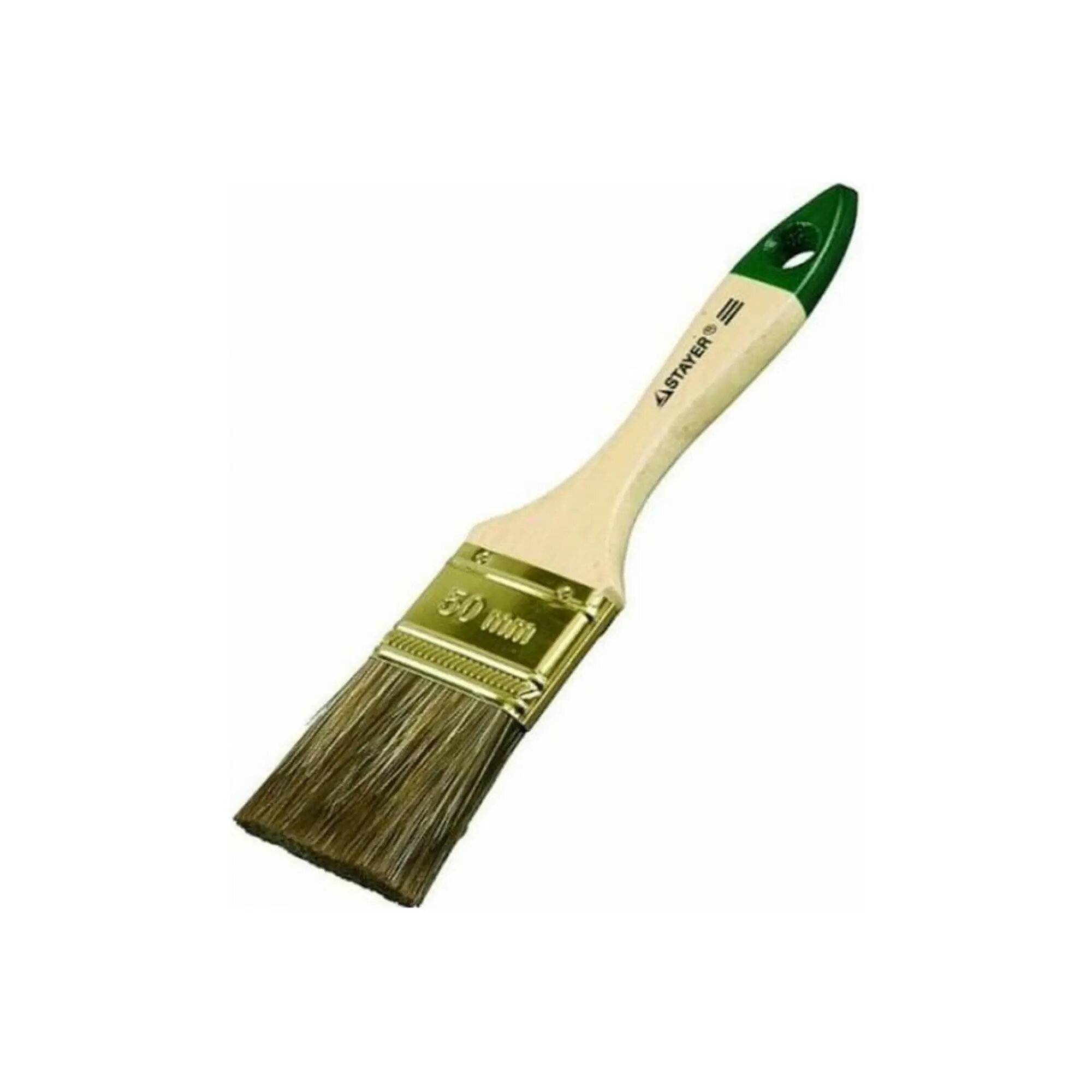 STAYER Кисть плоская STAYER "LASUR-STANDARD", смешанная (натуральная и искусственная) щетина, деревянная ручка, 38мм, ( 01031-38 )