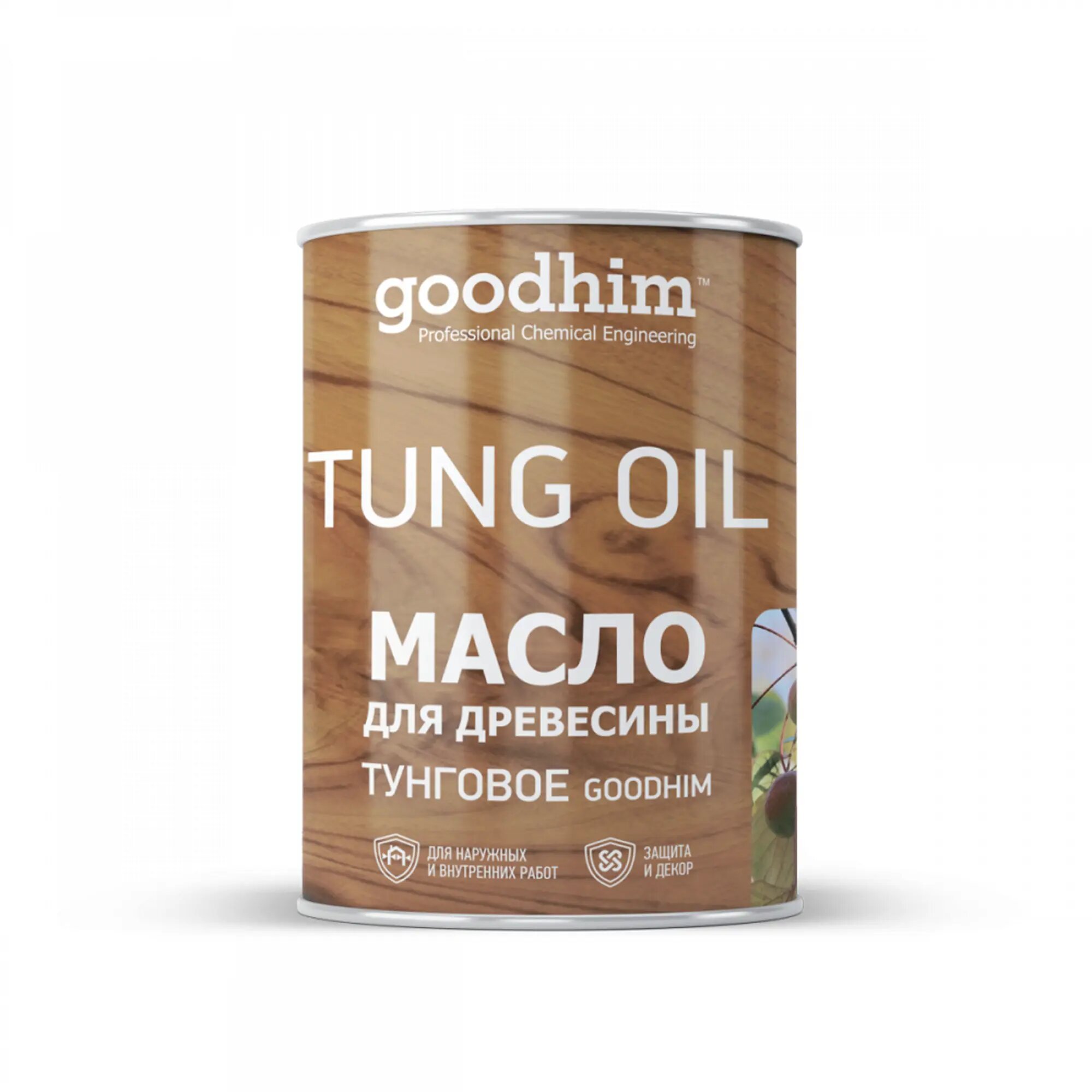 Масло натуральное для древесины тунговое GOODHIM, 0,75 л 99238
