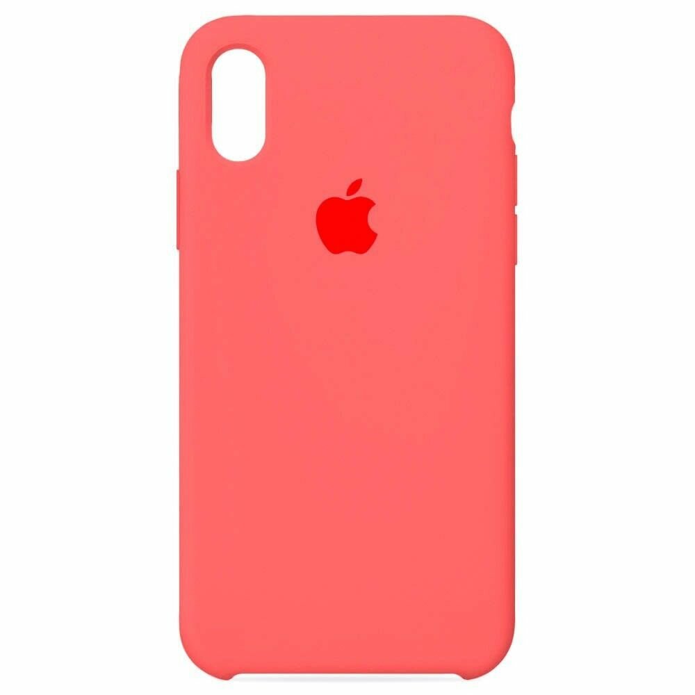 Чехол для Apple iPhone XS Max Silicone Case ярко-розовый