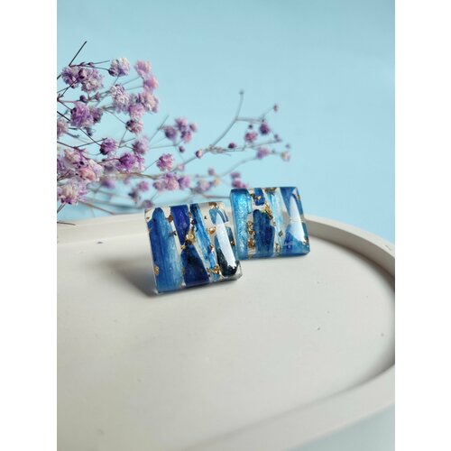 Серьги , синий ювелирные серьги великолепный век ср 013 58н с натуральным кианитом
