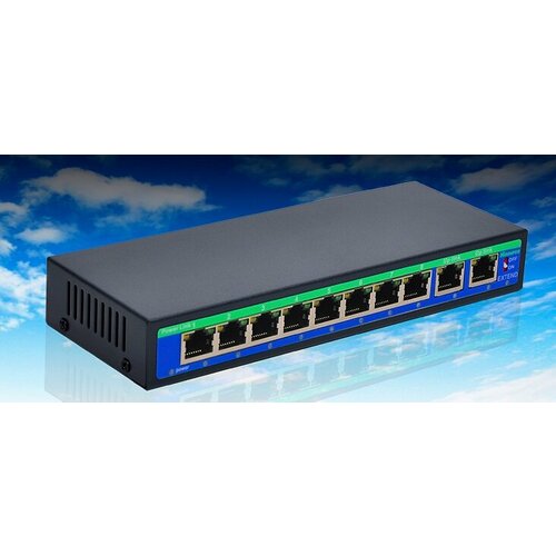 Коммутатор Passive POE switch 12-55V 8 2 портов 8 РоЕ 2 Uрlink 100мбитс без блока питания ПоЕ свитч 239000₽
