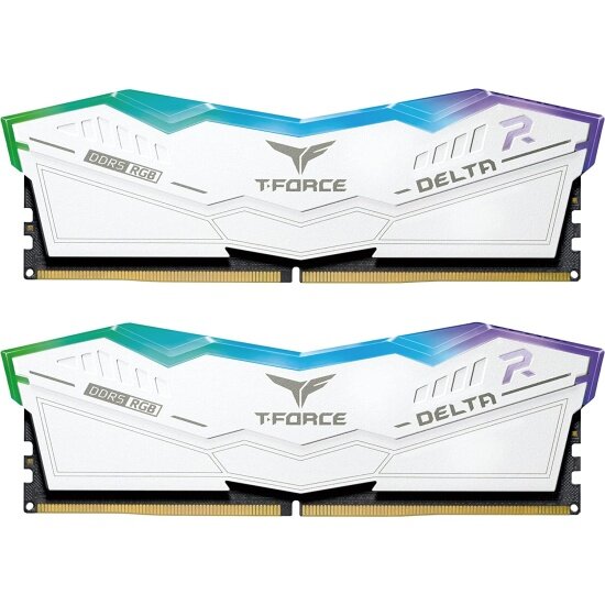 Оперативная память 32 Gb 6400 MHz Team Group T-Force Delta RGB White (FF4D532G6400HC32ADC01)