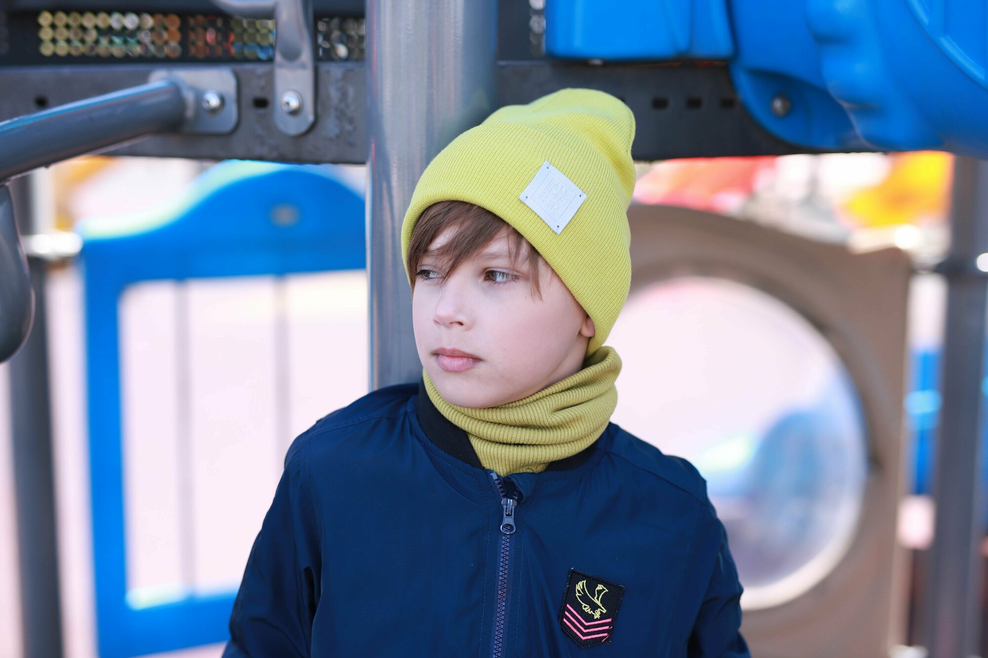 Шапка-бини Андерсен Весна-лето 2023 для мальчиков, размер 54-56, светло-синий — фото 1