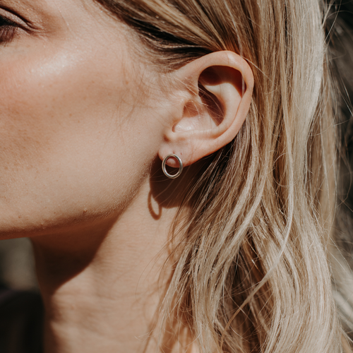 Серьги пусеты My Silver, серебро, 925 проба, размер 10 мм, длина 1 см, , серебристый