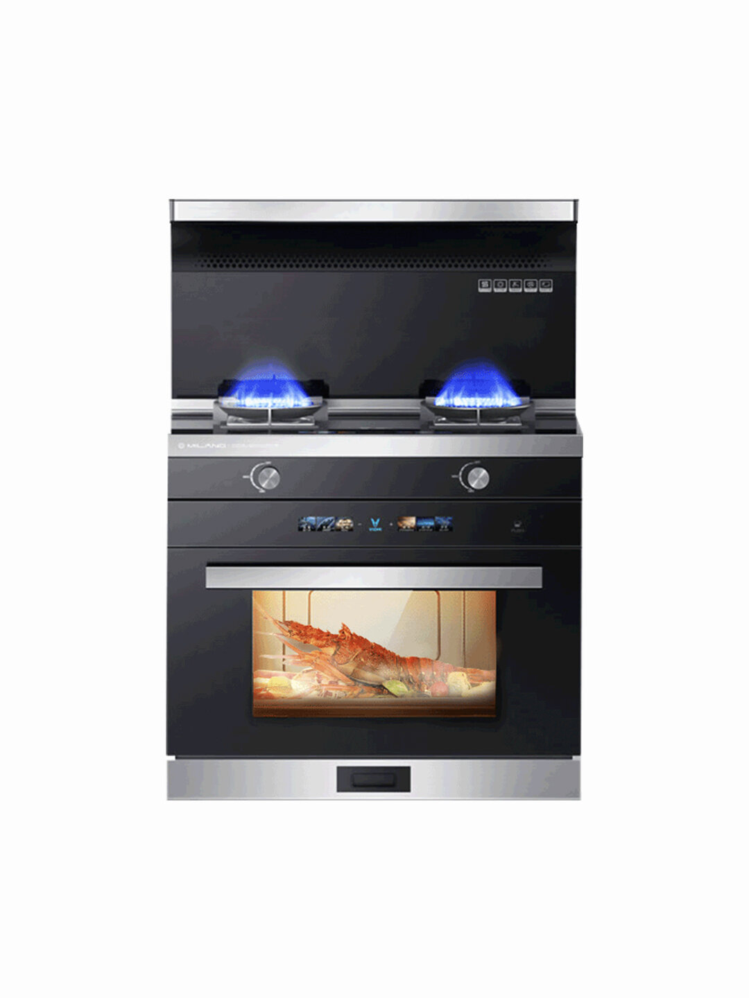 фото Многофункциональная газовая плита с вытяжкой, духовым шкафом, пароваркой Xiaomi Viomi AI Integrated Stove Milano (JJZT -VJ502)