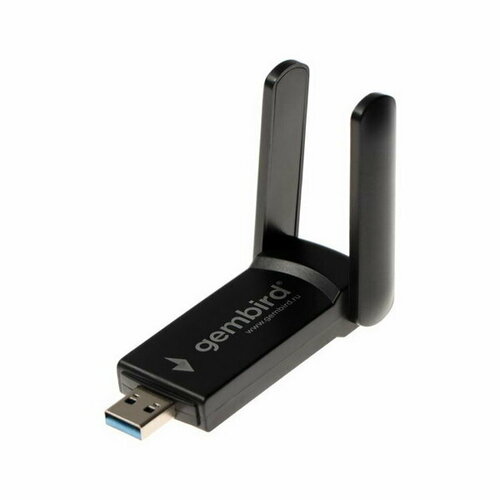 Адаптер Wi-Fi+Bluetooth WNP-UA-020, 1300 Mbps, USB, двухдиапазонный, антенна, чёрный 1012099