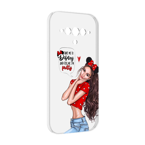 Чехол MyPads Девушка-Мини женский для Doogee V30 задняя-панель-накладка-бампер