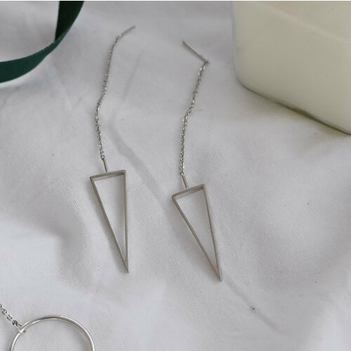 Комплект серег My Silver Серьги Юг, серебро, 925 проба, размер 50 мм, длина 5 см