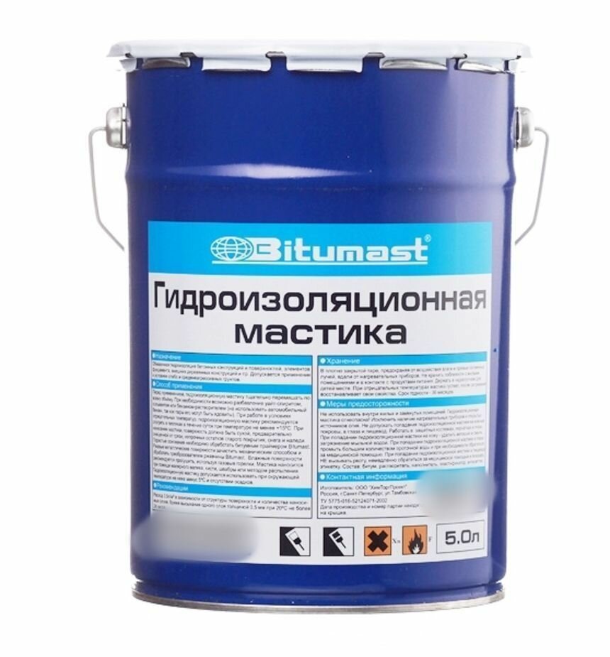 фото Мастика гидроизоляционная Bitumast 4,2 кг/5 л