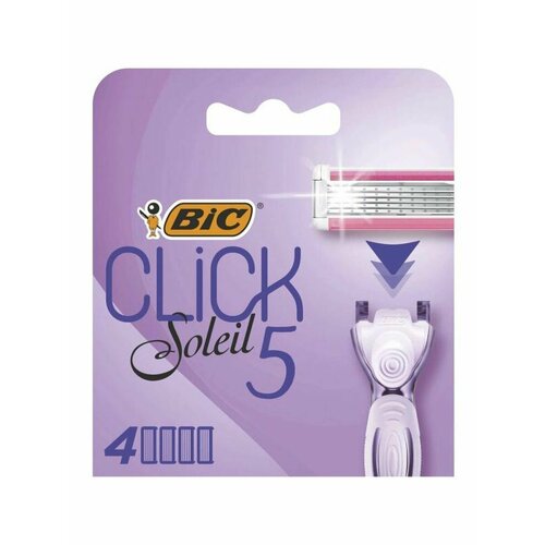 bic станок бритвенный click soleil sensitive с 3 лезвиями 2 кассеты в уп BIC Сменные кассеты для бритья женские 5 лезвий bic 4 шт