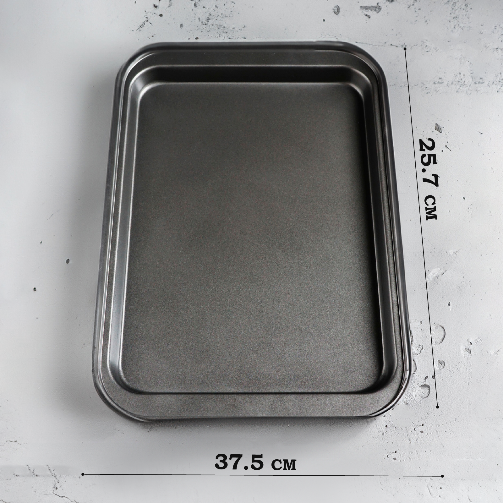 Противень Доляна «Жаклин. Прямоугольник», 25,7×37,5×2 см, антипригарное покрытие, цвет чёрный