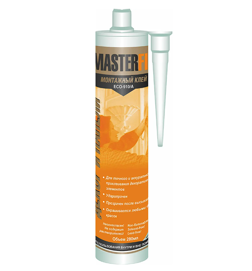 фото MASTERFIX ЭКО-910/А монтажный клей для декора и панели