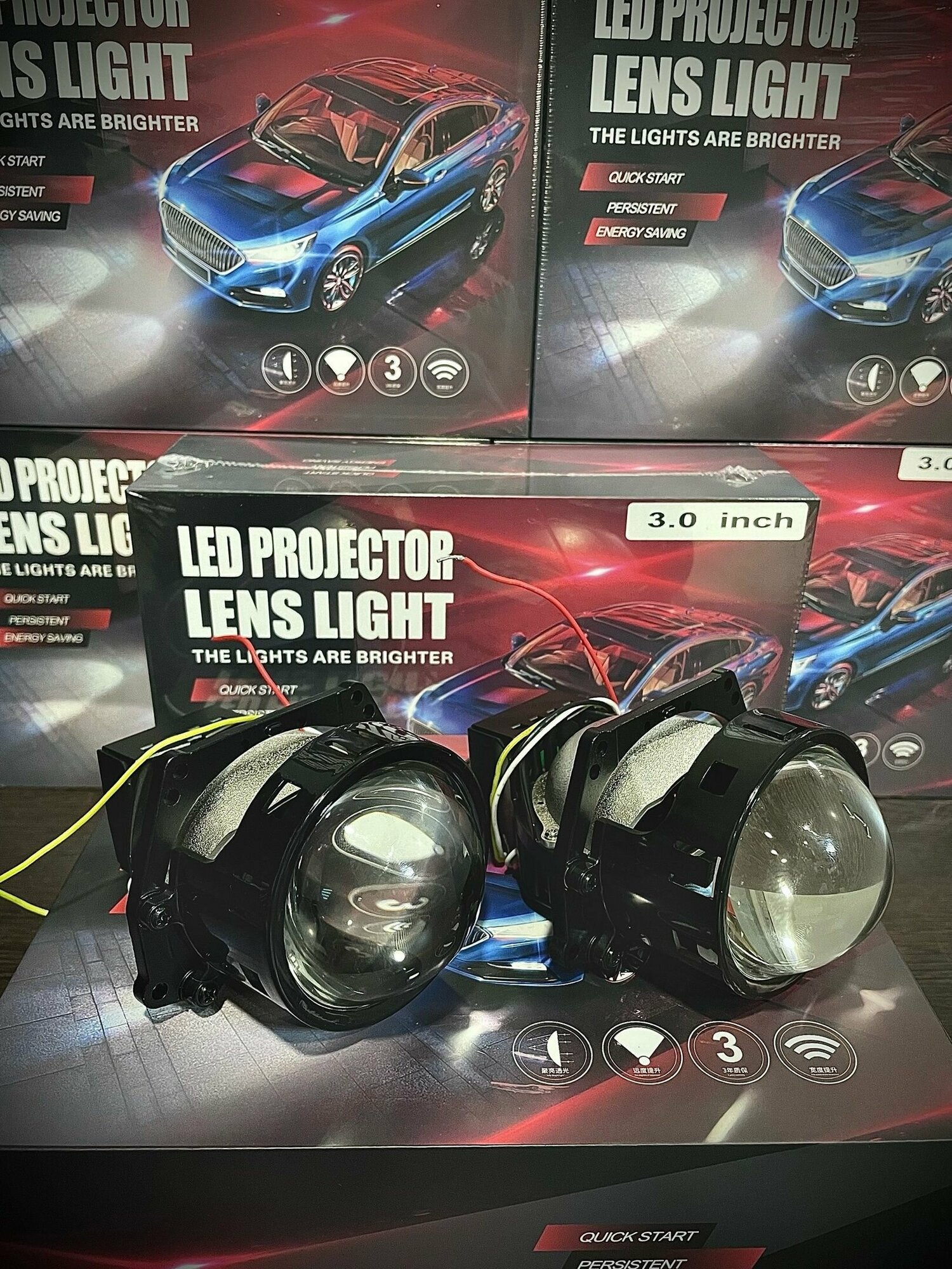 Комплект Светодиодных билед biled линзы 3 дюйма Lens light