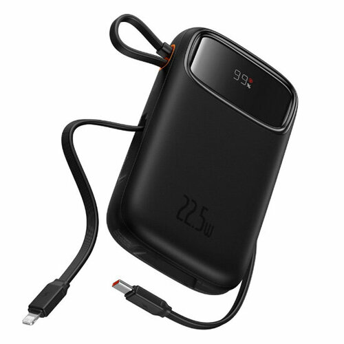 Внешний аккумулятор Baseus Qpow2 Dual-Cable Digital Display Fast Charge Power Bank 20000mAh 225W P10055000112-00P10055002113-00 409000₽