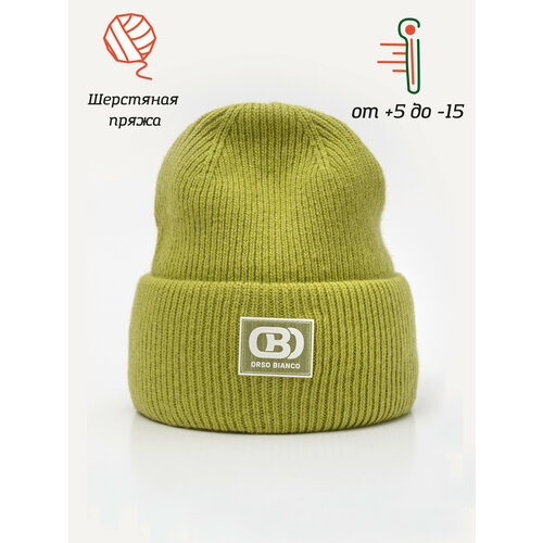 Шапка бини Orso Bianco, размер 54, зеленый