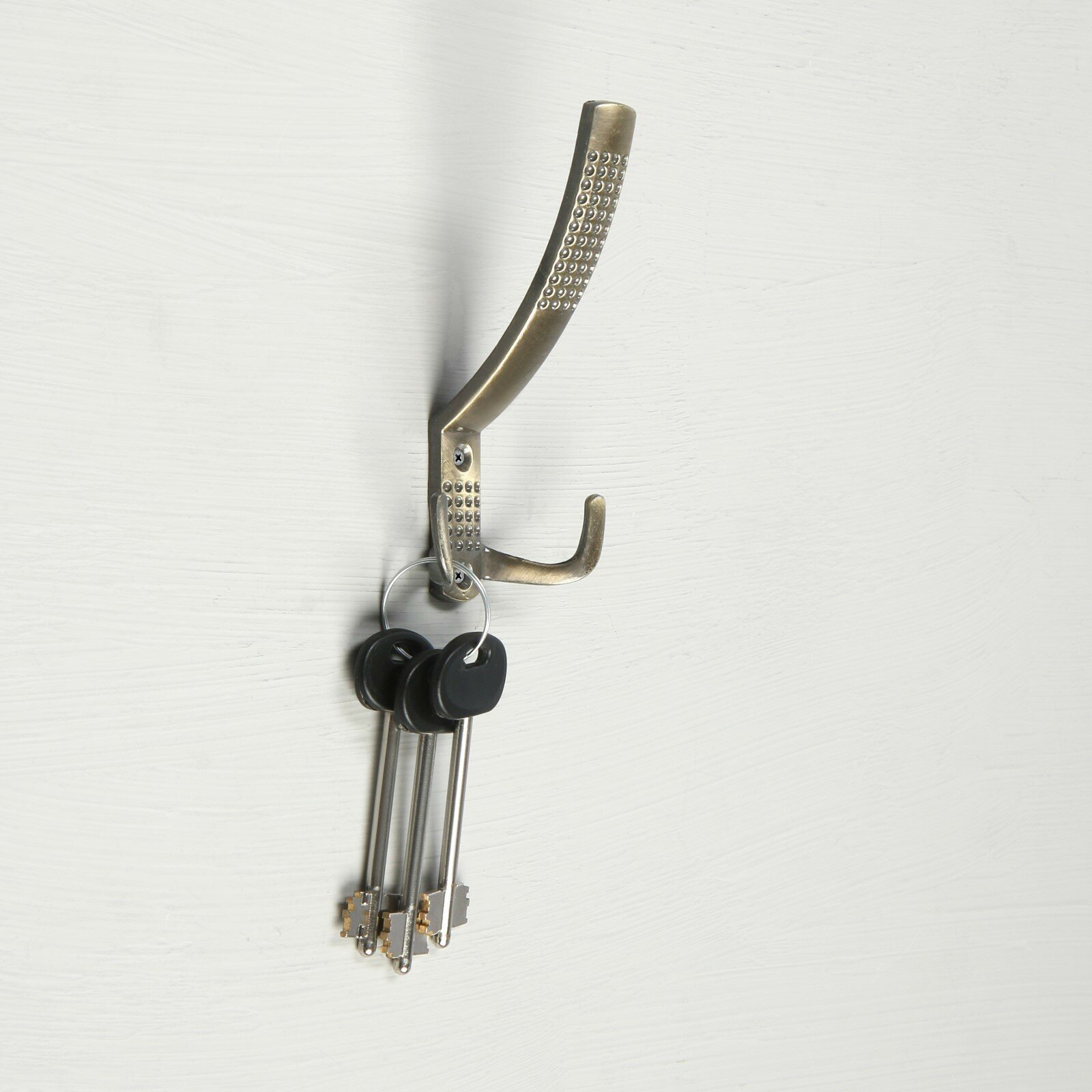 Крючок мебельный KM302AB, трёхрожковый, цвет бронза - фотография № 2