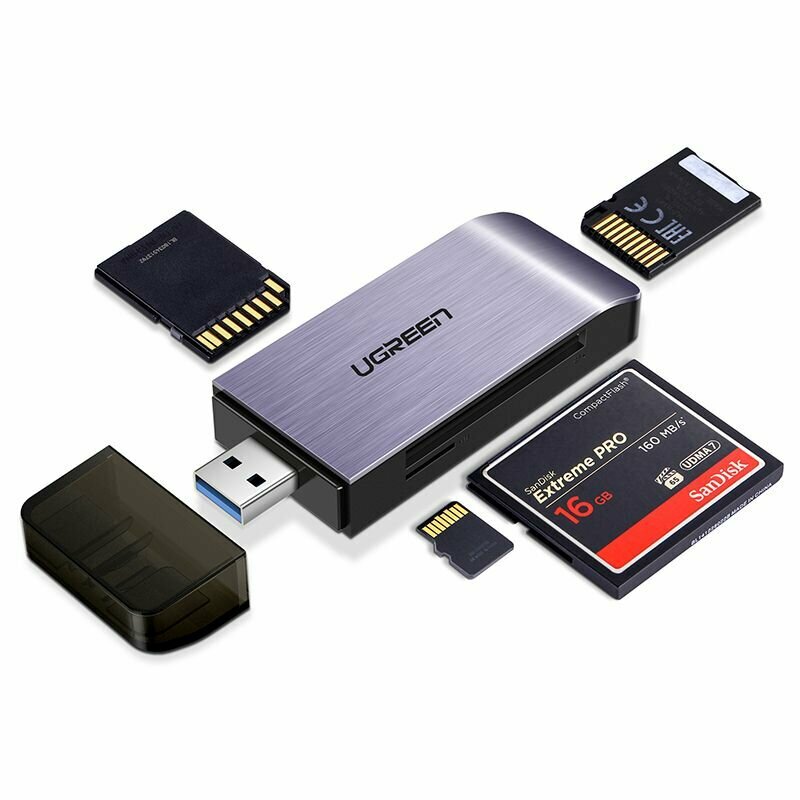 Карт-ридер Ugreen CM180 USB-A 3.0 - TF/SD/CF/MS 50541